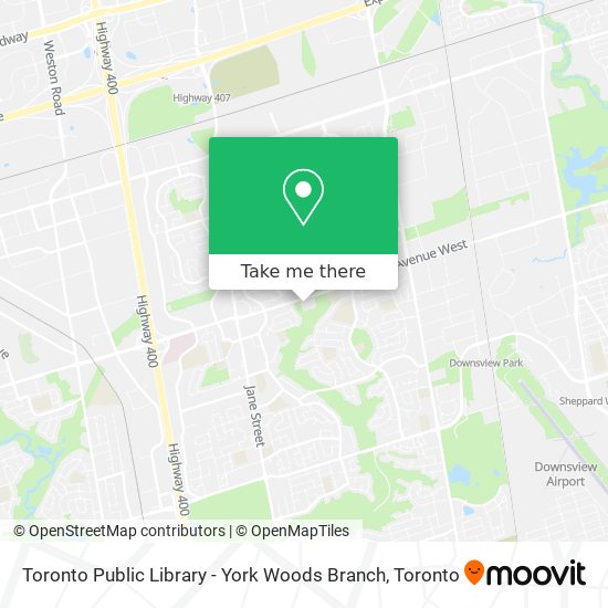 Toronto Public Library - York Woods Branch map