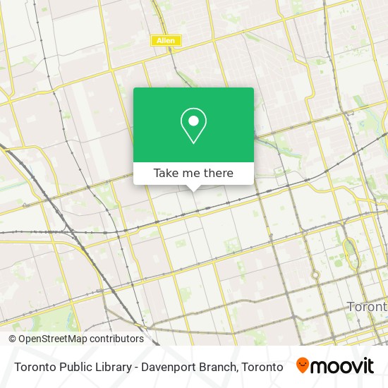Toronto Public Library - Davenport Branch map