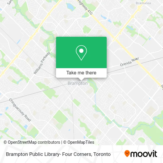 Brampton Public Library- Four Corners map