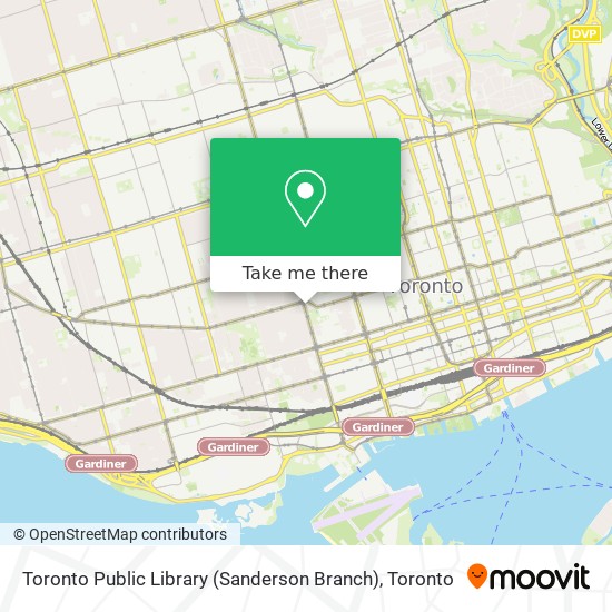 Toronto Public Library (Sanderson Branch) map
