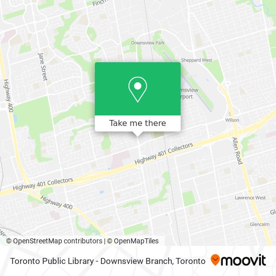 Toronto Public Library - Downsview Branch map