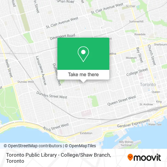 Toronto Public Library - College / Shaw Branch map