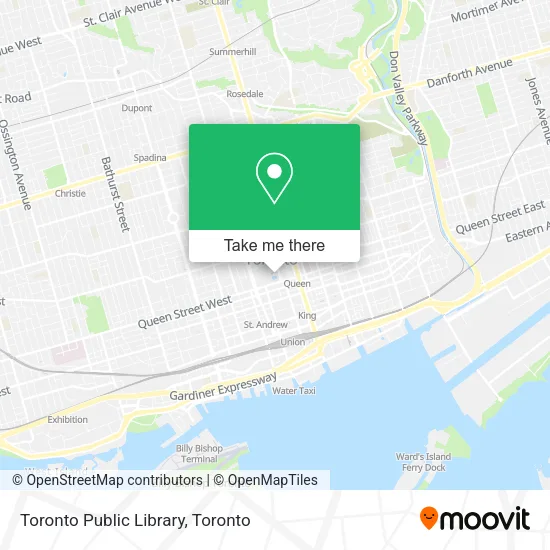 Toronto Public Library map