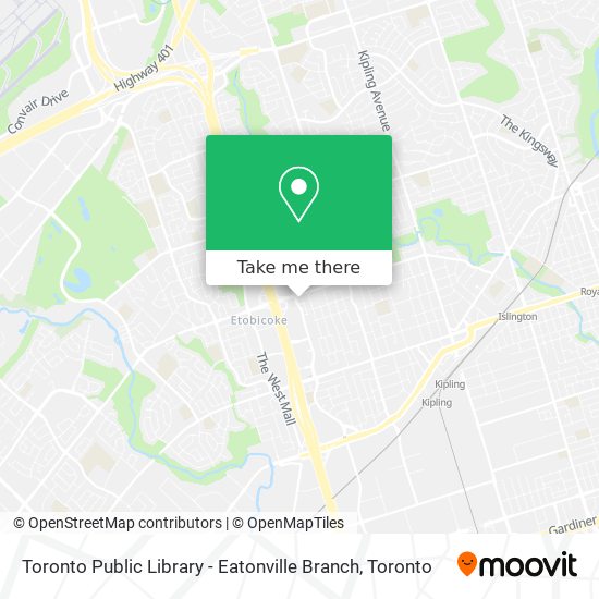 Toronto Public Library - Eatonville Branch map