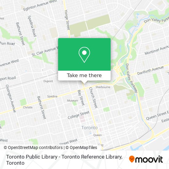 Toronto Public Library - Toronto Reference Library map
