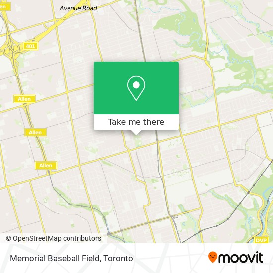 Memorial Baseball Field map