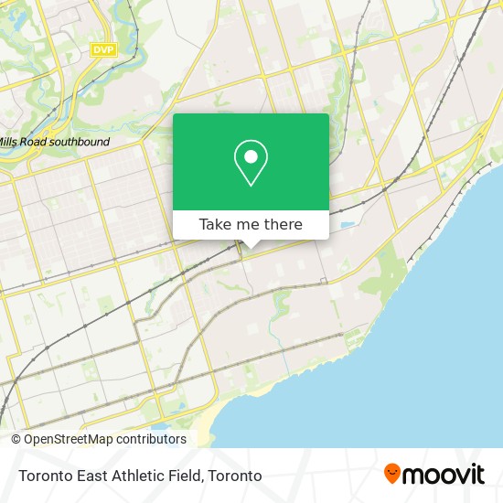Toronto East Athletic Field map