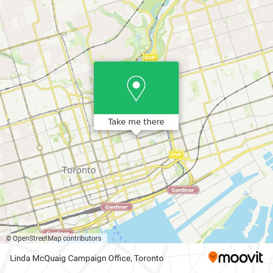Linda McQuaig Campaign Office map