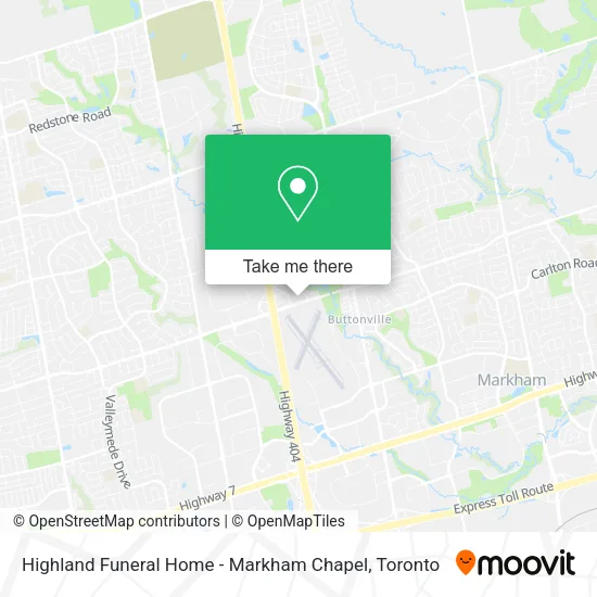 Highland Funeral Home - Markham Chapel map