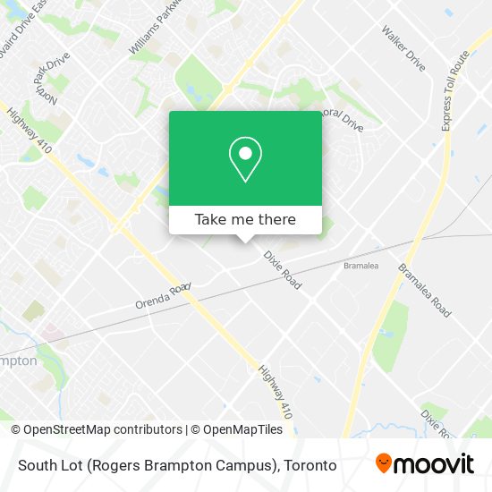 South Lot (Rogers Brampton Campus) map