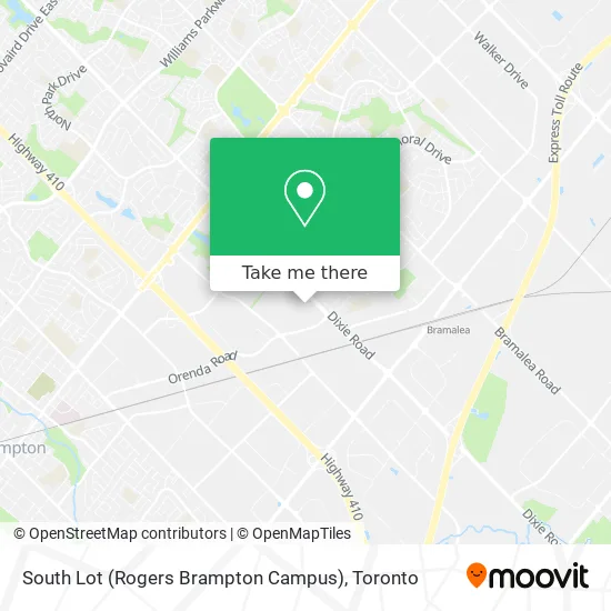 South Lot (Rogers Brampton Campus) map