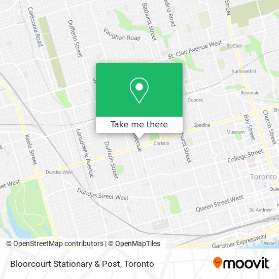 Bloorcourt Stationary & Post map