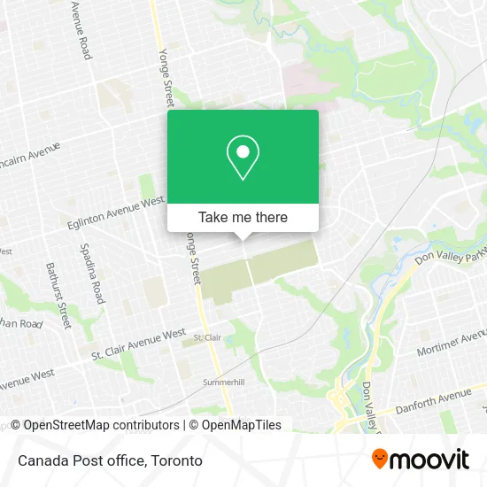 Canada Post office map