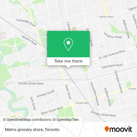 Metro grocery store map