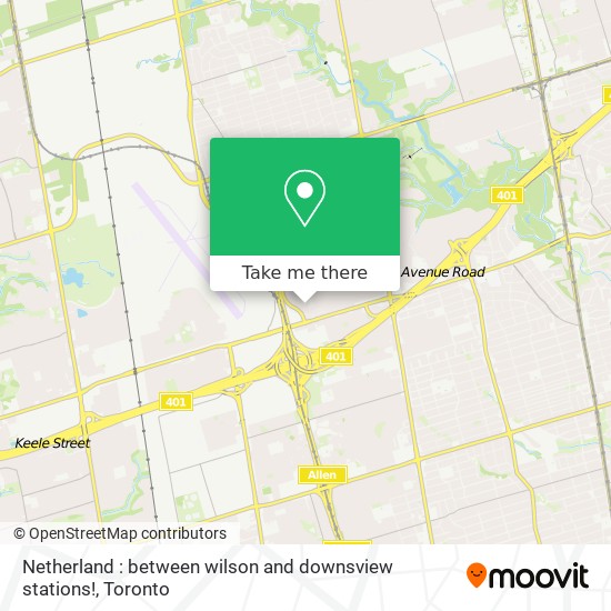 Netherland : between wilson and downsview stations! plan