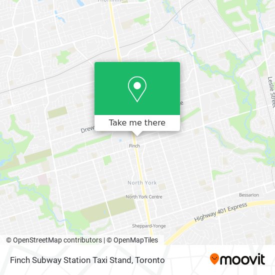 Finch Subway Station Taxi Stand map
