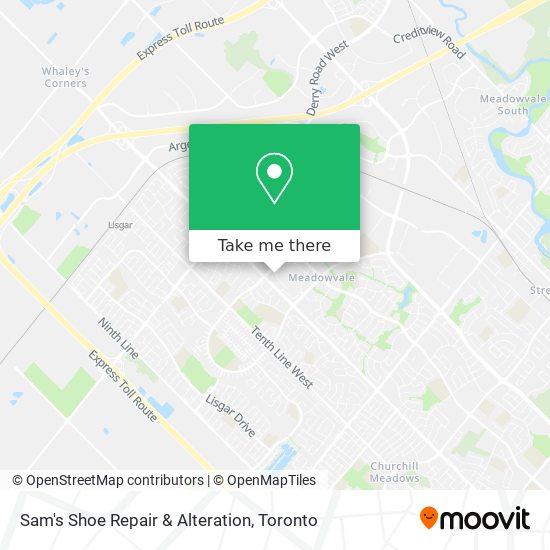 Sam's Shoe Repair & Alteration map