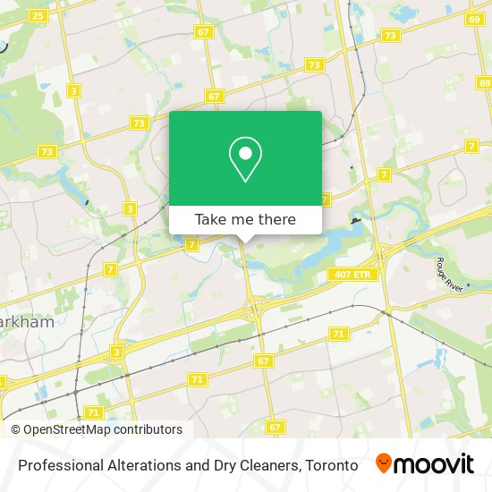 Professional Alterations and Dry Cleaners map