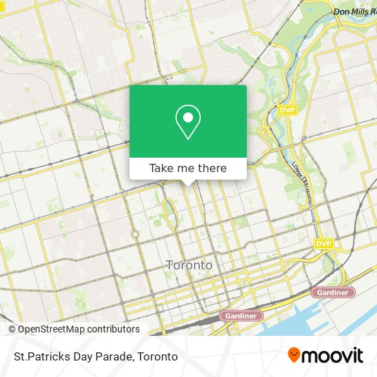 St.Patricks Day Parade map
