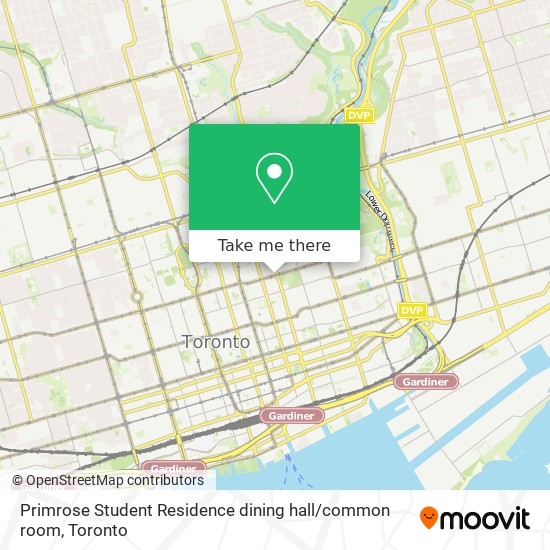 Primrose Student Residence dining hall / common room plan