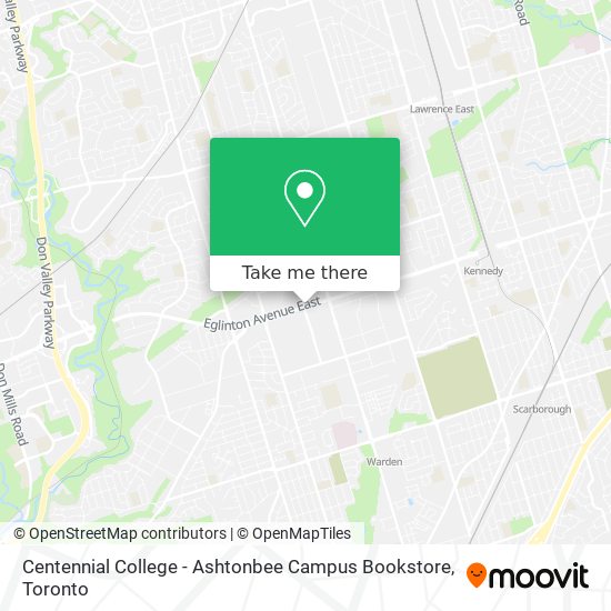 Centennial College - Ashtonbee Campus Bookstore map