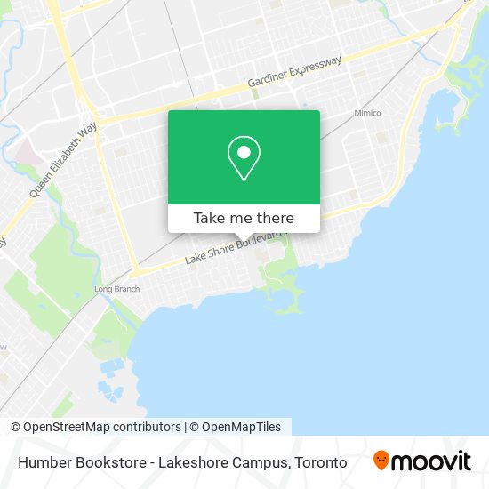 Humber Bookstore - Lakeshore Campus map