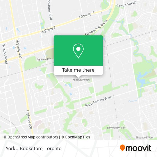 YorkU Bookstore map