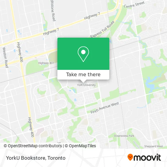 YorkU Bookstore map