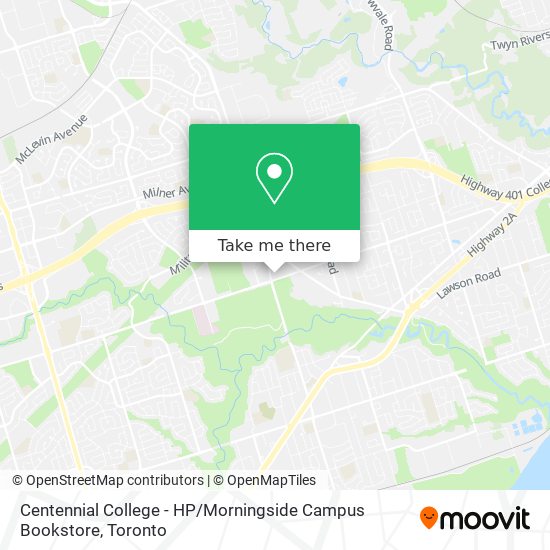 Centennial College - HP / Morningside Campus Bookstore map