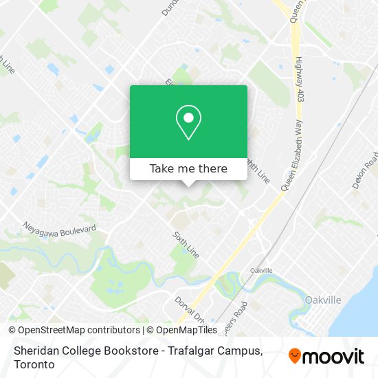 Sheridan College Bookstore - Trafalgar Campus map