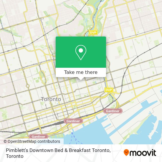 Pimblett's Downtown Bed & Breakfast Toronto plan