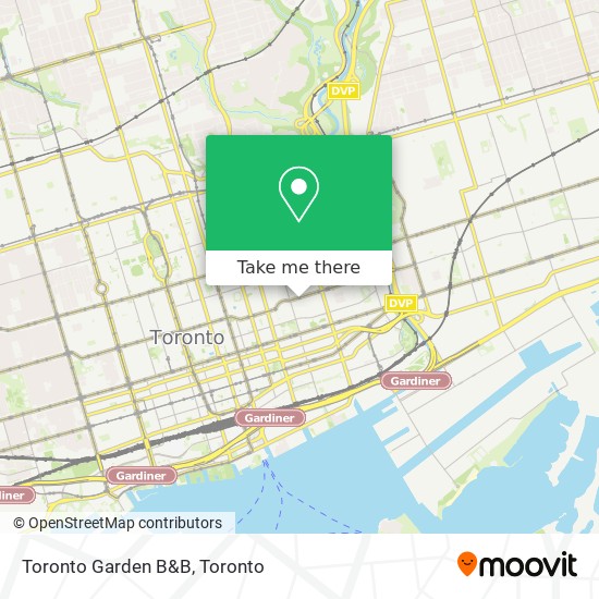 Toronto Garden B&B map