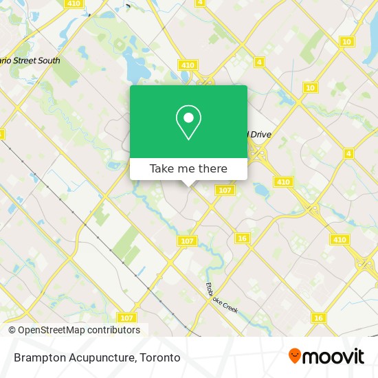 Brampton Acupuncture map