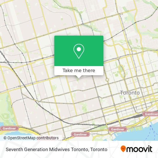 Seventh Generation Midwives Toronto map