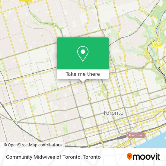 Community Midwives of Toronto map