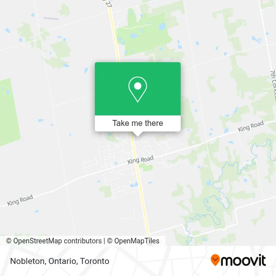Nobleton, Ontario map
