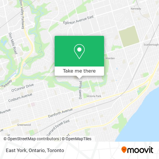 East York, Ontario map