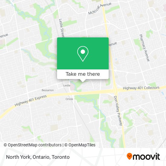 North York, Ontario map