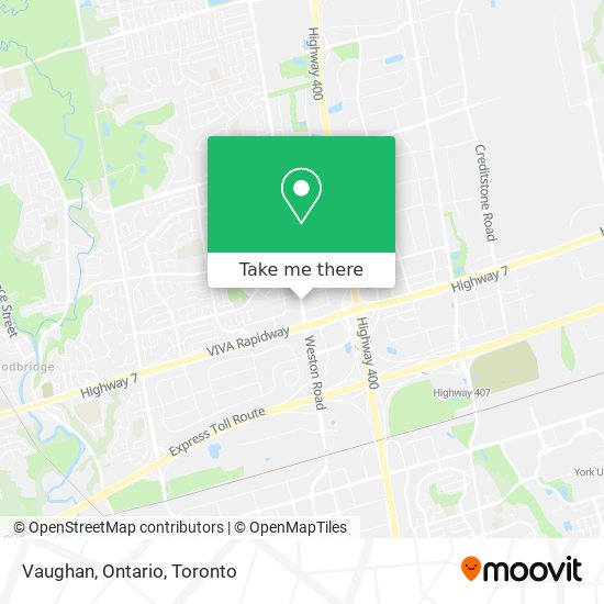 Vaughan, Ontario map