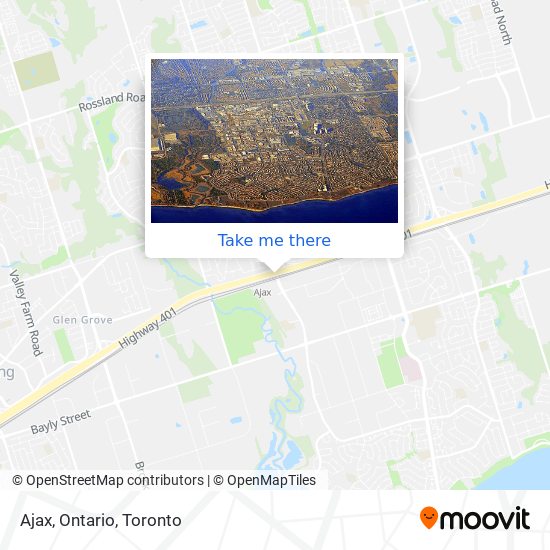 Ajax, Ontario map