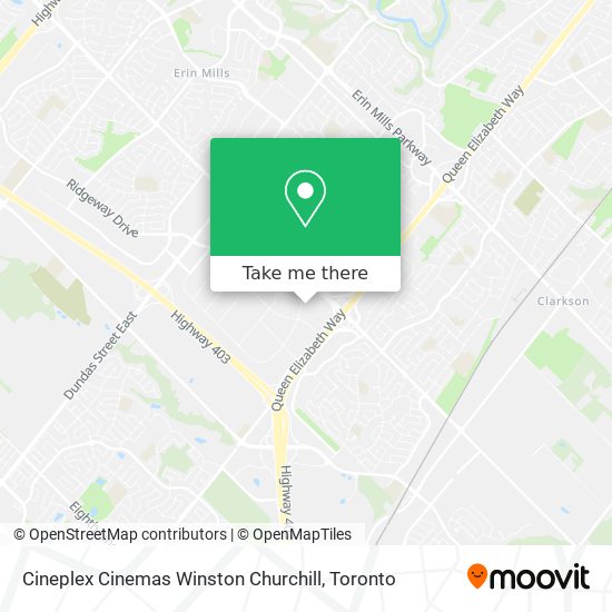 Cineplex Cinemas Winston Churchill map