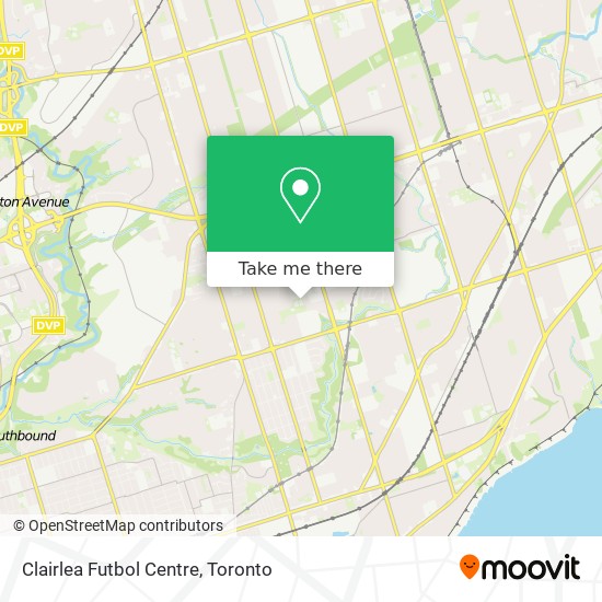 Clairlea Futbol Centre map