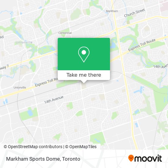 Markham Sports Dome map