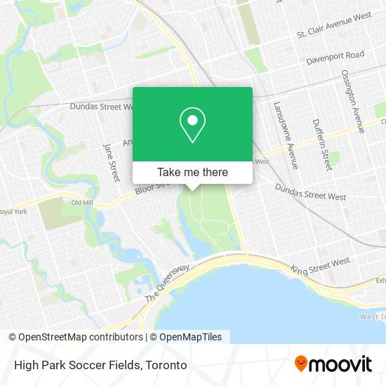 High Park Soccer Fields map