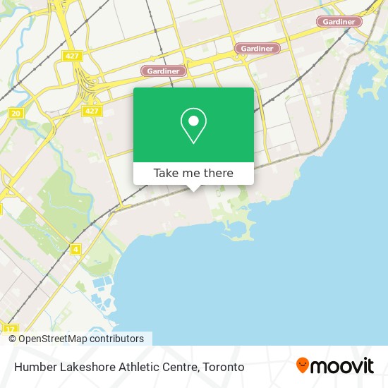Humber Lakeshore Athletic Centre map