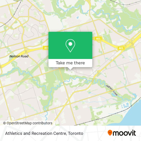Athletics and Recreation Centre map