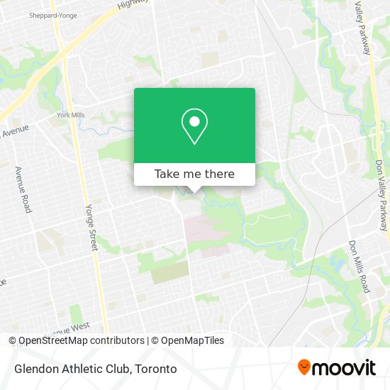 Glendon Athletic Club map