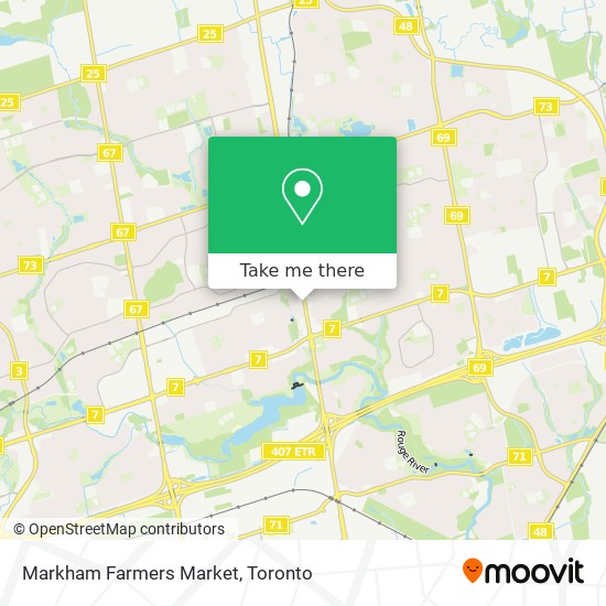 Markham Farmers Market map