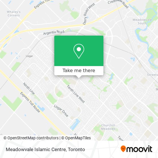 Meadowvale Islamic Centre map