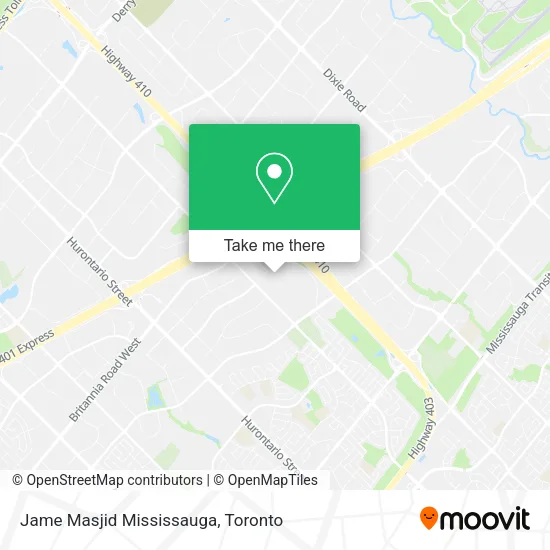 Jame Masjid Mississauga map